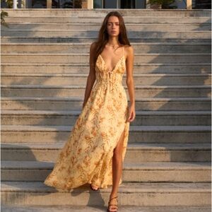 Cami NYC Floral Yellow Maxi Dress